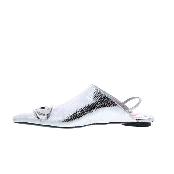Diesel Womens D-Venus B Silver Shoes (NWT) - Picture 5 of 7